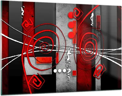 Produktbild von Bilder auf glas - Grafik geometrische figuren kreis - 120x80cm - Glasbilder - Wandbilder - Kunstdruck - Wanddekoration aus Glas - Glas Bilder - Wandbild auf Glas - GAA120x80-0599