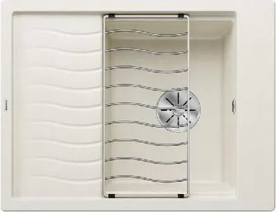 Produktbild von Blanco Elon 45 - Silgranitspüle, 650x500 mm, mit Zubehör, InFino, soft weiß 527067