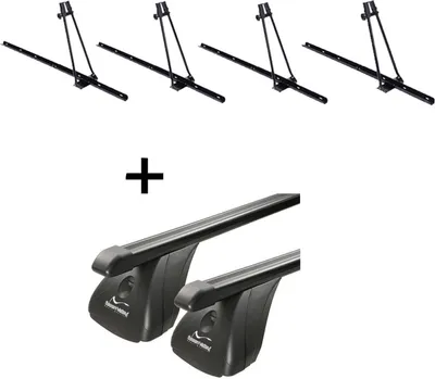 Produktbild von 4x Fahrradträger ORION + Dachträger VDP Stahl kompatibel mit für Renault Clio III 5 Türer 2005-2012