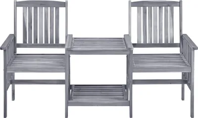 Immagine prodotto di Sedie da Giardino Tavolino da Tè 159x61x92cm Massello d'Acacia