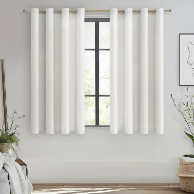 Zdjęcie produktu dla Półprzezroczyste zasłony z oczkami - 140 x 160 cm, 2 sztuki