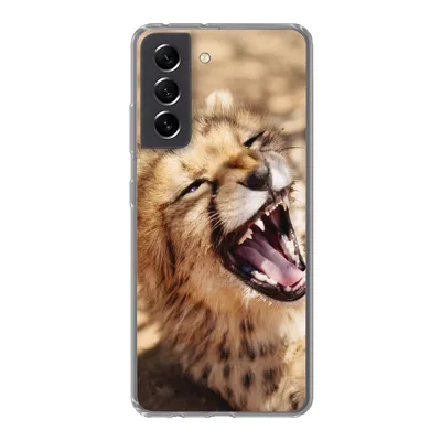 Produktbild von MuchoWow® Handyhülle Schutzhülle Hülle für Samsung Galaxy S21 FE Gepard - Tier - Nahaufnahme Silikon Softcase Handy Hülle - Mobiltelefonhülle