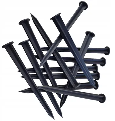 Produktbild von Garden-Garden Rasenkanten-Heringe 100 Stück Stabilisiert Schwarz