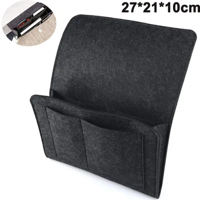 Produktbild von Bett-Organizer, Betttasche aus Filz, rutschfeste Nachttasche, Schlafsofa, zum Aufhängen, Bücher, Zeitschriften, iPads, Handys, Fernbedienungen
