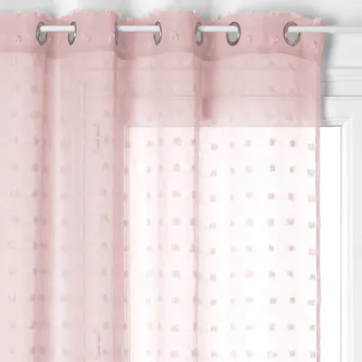 Immagine prodotto di Tenda pronta su ruote con motivo jacquard, tenda elegante rosa per finestre