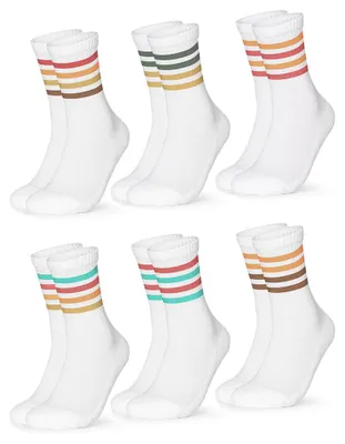 Produktbild von Occulto Damen Retro Tennis Socken 6er Pack (Modell: Steffi)