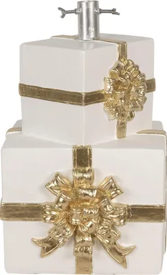 Produktbild von Clayre & Eef Weihnachtsbaumständer Geschenk 30x28x48 cm Weiß Keramikmaterial