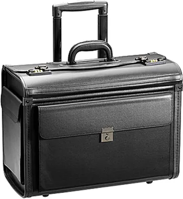 Produktbild von Aktenkoffer Pilotenkoffer Schwarz 48 cm Business Kabinen Trolley D & N – Bowatex