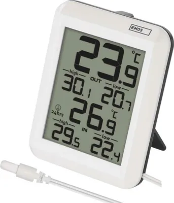 Obrázok produktu pre Emos E0422, Elektronický teplomer prostredia, Vnútorný, F, °C, -40 - 60 °C, Digitálny, Biela