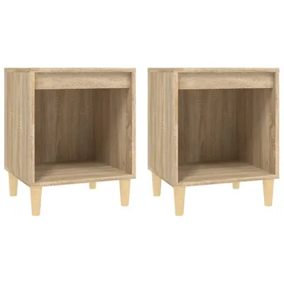 Produktbild von "2026 MODERNE"Nachttisch, 2er Set, Beistelltisch, - multifunktional& Moderne - Sonoma-Eiche 40x35x50 cm - Nachttische & -schränke CC3263109