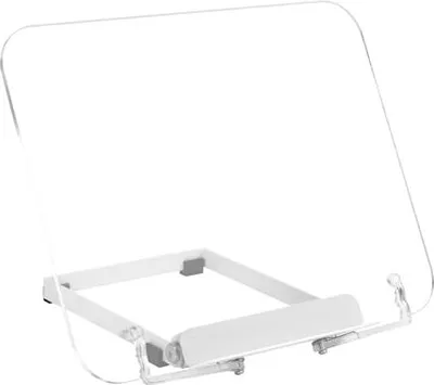 Produktbild von MSDADA Acryl Buchständer zum Lesen, Kochbuchhalter Klappbar & Tragbar Leicht für Büro Küche Schulbuch Rezept Zeitschrift Tablet Laptop