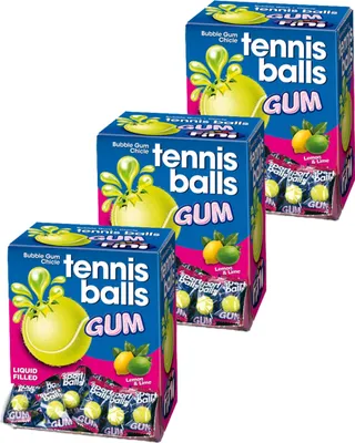 Produktbild von Booom Bubble Gum Sports Tennis 200 Stk. im Displaykarton (3er Pack)