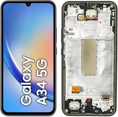 Produktbild von Original AMOLED Display Touchscreen Bildschirm Rahmen Schwarz für Samsung Galaxy A34 5G A346B & Werkzeug
