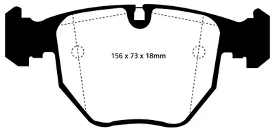 Image de Jeu de plaquettes de frein EBC Brakes pour l'avant de la BMW Série 5 Berline (E39) DP21036