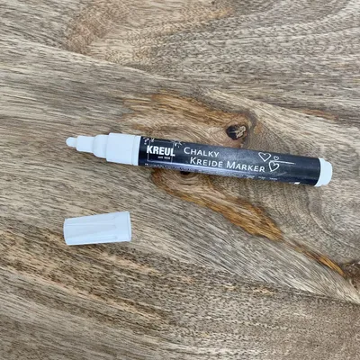 Image de Marqueur craie pour bocaux - gris / blanc / noir