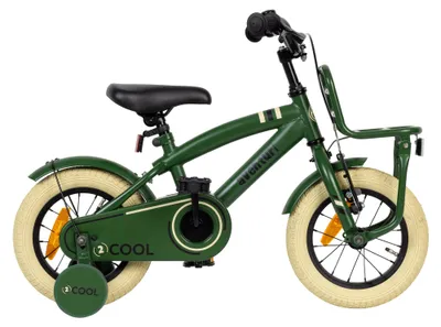 Produktbild von Aventuri 2Cool 3.0 Jungenfahrrad 12 Zoll, Kinderfahrrad für 2 bis 4 Jahre, 90-105 cm, Mit Stützrädern, Grün