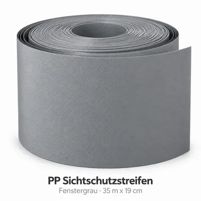 Produktbild von X-trading PP Sichtschutzstreifen 35 m x 19 cm Doppelstabmatten Fenstergrau RAL7040, KI-generiertes Bild