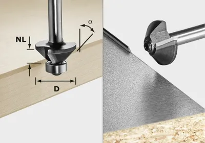 Immagine prodotto di Festool Fresatrice per smussature HW S8 HW 45° D26-KL OFK | 499799