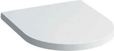 A white toilet seat with a lid, shown from a slightly elevated angle on a white background.