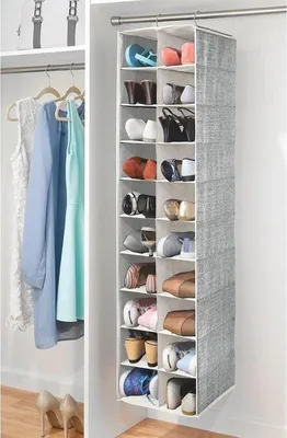 Produktbild von Hängeaufbewahrung Organizer mDesign Aufbewahrung Kleidung Schuhe Schwarz Creme