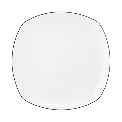 Image de Assiette creuse carrée 26 cm LIDO BLACK LINE, noir, Seltmann Weiden