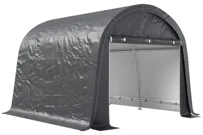 Produktbild von Lagerzelt für den Garten, stabiler Stahlrahmen, große Türen, 3x3m, Grau