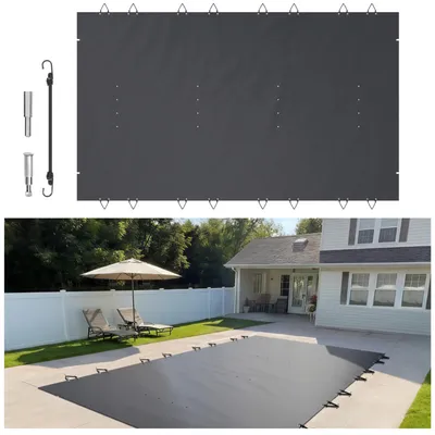 Image de VEVOR Bâche de piscine Bâche d'hiver rectangulaire 3,5x6m PVC Abri de piscine