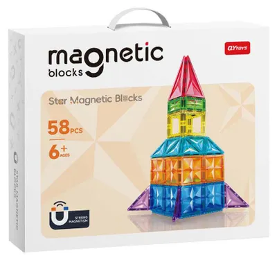 Produktbild von Magnetischer Bausatz 58-teilig für kreative Konstruktionen ab 6 Jahren