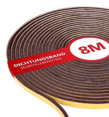 Obrázek produktu pro Těsnicí kartáč samolepicí - 9 mm x 15 mm - 8 m - Bílá