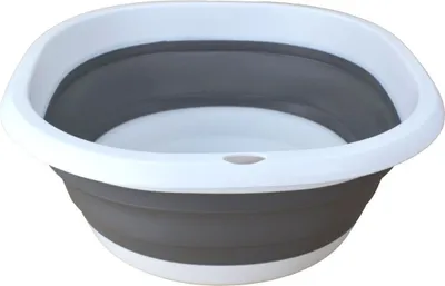 Produktbild von Faltschüssel Universal Spülschüssel 10L 36x36cm grau oder türkis extra flach, Größe:10L grau