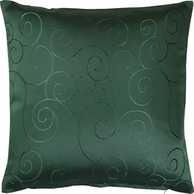 Produktbild von Kissenbezug 40x40 cm dunkelgrün Damast Circle Deko Kissenhülle m. Reißverschluss