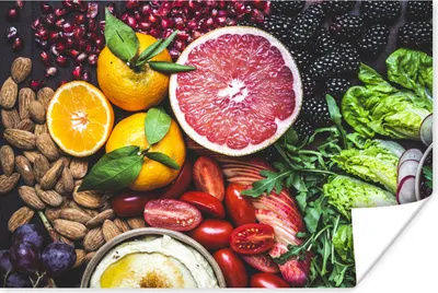 Produktbild von MuchoWow® Poster Gemüse - Obst - Farben 60x40 cm - Schlafzimmerdekoration