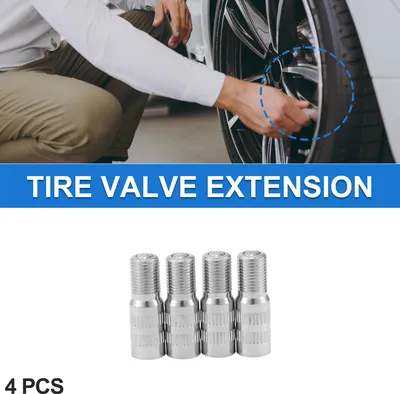 Image de 4 Pcs 27Mm Pneu Valve Extension Universel Cuivre 180 Degré Pneu Valve Tige Rallonge Pour Voiture Moto Vr Camion Vélo