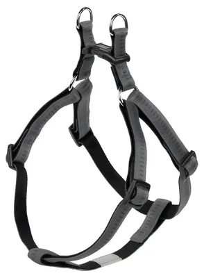 Produktbild von Nobby Soft Grip, Hund, Zugfreier Gurt, S-M, Grau, Schwarz, Nylon, Einfarbig
