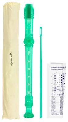 Productafbeelding van Blokfluit sopraan - Schoolrecorder - 3-delig - Groen