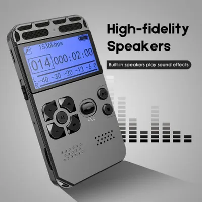 Produktbild von Professioneller Mini-Digital-Sprachaufzeichnungsgerät mit intelligenter Klangsteuerung, Rauschunterdrückung, HD-HIFI-Musik-MP3-Player, TF-Karte 64 GB