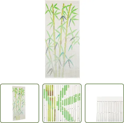 Zdjęcie produktu dla The Living Store zasłona do drzwi przeciw owadom bambusowa 90 x 200 cm