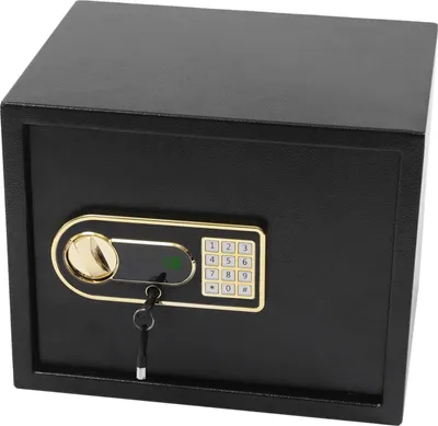 Obrázok produktu pre Elektronický trezor - 30-litrový oceľový trezor na stenu - Núdzový kľúč - Ohňovzdorné puzdro na dokumenty - Pre domácnosť a kanceláriu - Čierny