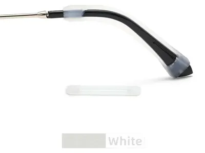 Produktbild von Brillen Rutschschutz - Silikon Ohrhaken 1 Paar - Anti-Rutsch für Brillenbügel - Weiches Material - Weiß