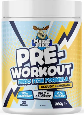 Produktbild von Muscle Moose Pre-Workout Zero Itch Formula (20 Serv) Cloudy Lemonade - Pre-Workout - Pre-Workout Booster