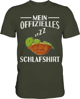 Produktbild von Offizielles Schlafshirt Nachthemd Schlafanzug Pyjama Schildkröte T-Shirt – Urban Khaki / XL