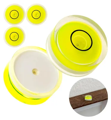Produktbild von Runde Libellen Set, 5 Stück, mit Ø 15 mm Durchmesser, Wasserwaage ohne Beschriftung, Libelle Wasser Waage, Kreis Nivellierung, Dosenlibelle für Wohnwagen, Kamera, Heimwerker, Spirit Level Bullseye