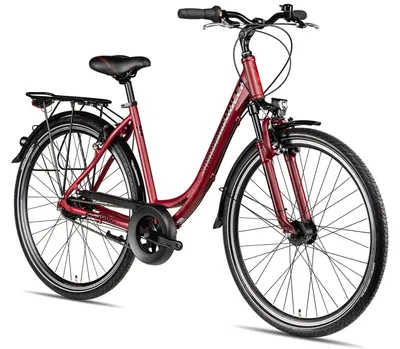 Produktbild von Adler Verona NEXUS Wave Damen-Citybike mit 7 Gängen & Rücktritt 28 Zoll Rot 55 cm