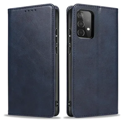 Produktbild von Handyhülle für Samsung Galaxy A53 5G Kunstleder Flip Cover Hülle Klapphülle Case Kartenfach Farbe: Blau