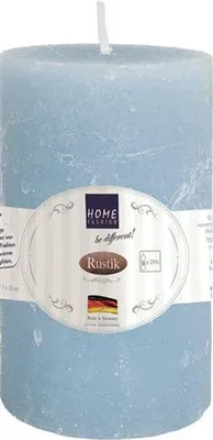 Produktbild von Kerze Stumpen Rustik light blue - hellblau Ø 7cm, Höhe 12cm