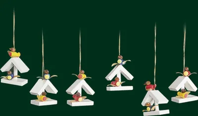 Produktbild von Christbaumschmuck 6 Vogelhäuschen Höhe= 4cm NEU
