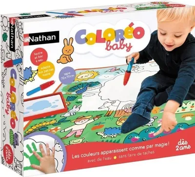 Produktbild von Wassermalmatte Coloréo Baby NATHAN, Inklusive Stift, Wiederverwendbar, Kleckerfrei, Kreatives Spielzeug