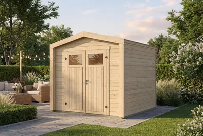 Produktbild von Gartenhaus Killarney, 235x235cm, Naturbelassen, 19mm
