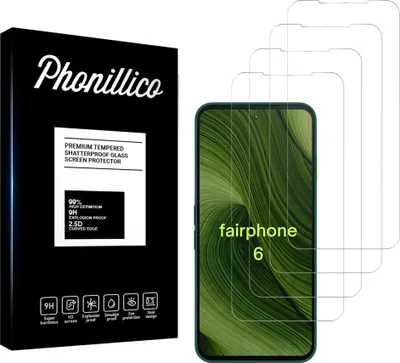 Produktbild von Hartglas für Fairphone 6 [4 Stück] Displayschutzfolie Screen Protector Film Anti-Kratzer Glas Resistant Phonillico®