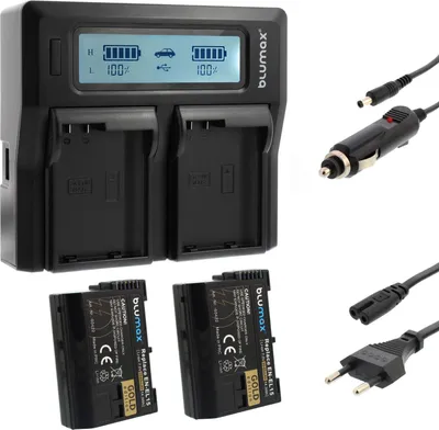 Produktbild von 2x Akku + Lader für Nikon EN-EL15 A/B/C  Z5 Z6 Z7 II D7500  2040 mAh (7,0V)